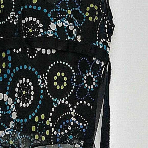 Black Sleeveless Floral Top Medium - Picture 8 of 8